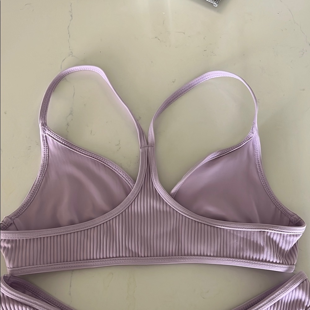 Lavender Ribbed Bikini Set - Picture 7 of 8